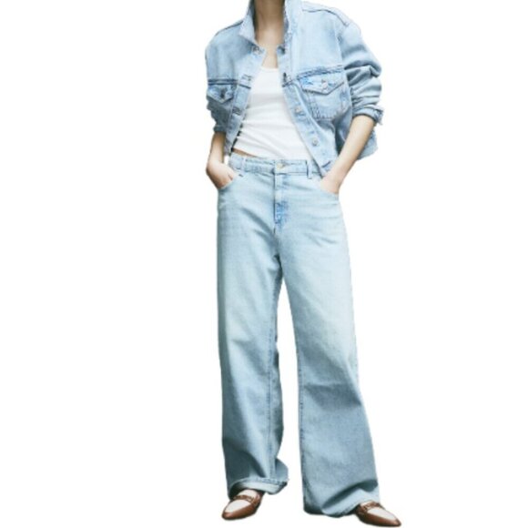 H&M Denim Blue Wide Leg Jeans - Picture 1 of 10